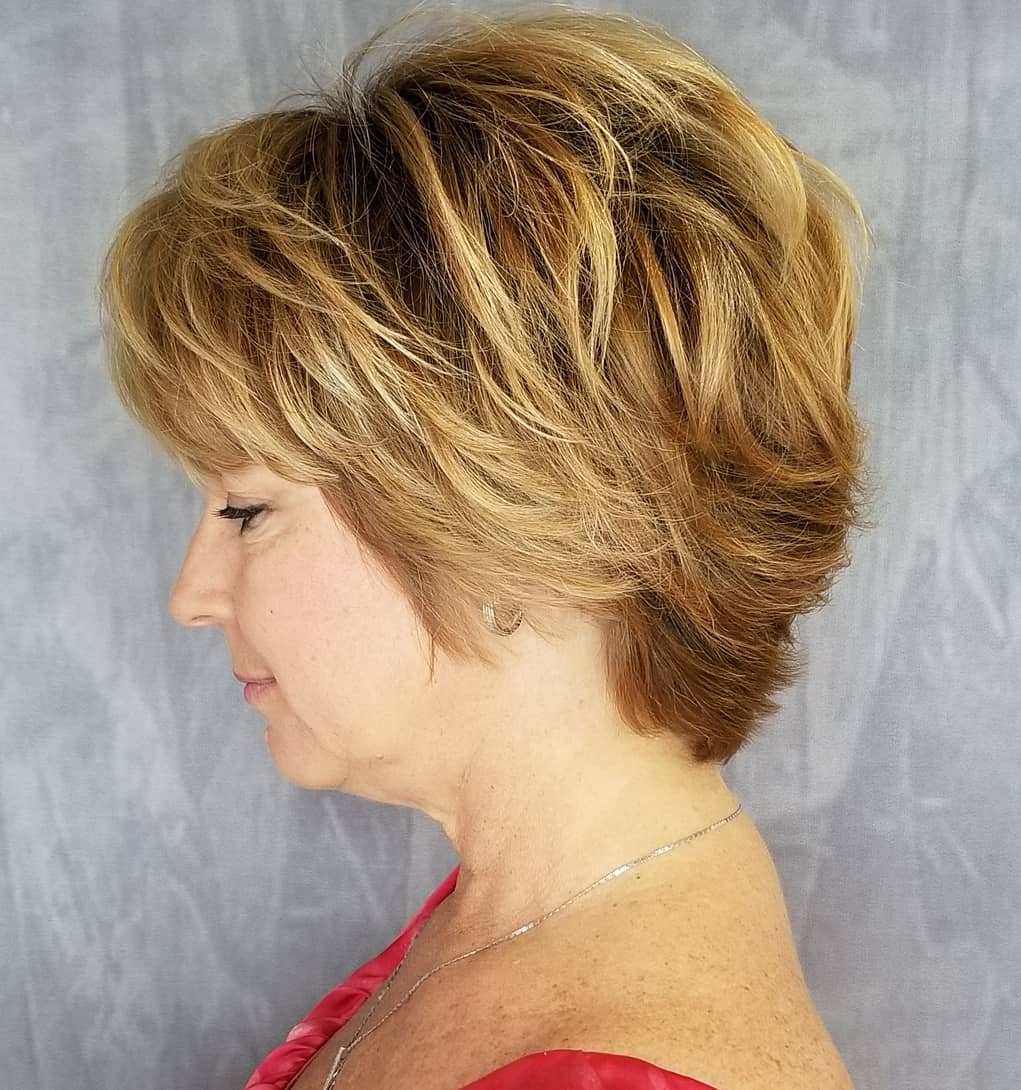50+ Haircut & Hairstyles for Women Over 50 : Soft mocha blonde highlights