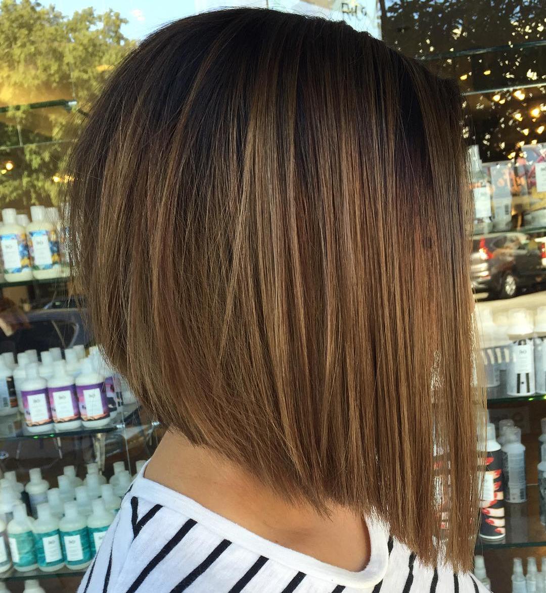 Layered French Bob-Brown Straight 100% Virgin Hair, 150 % Density And  Measures Of 10-16 Inches.| NEXAHAIR