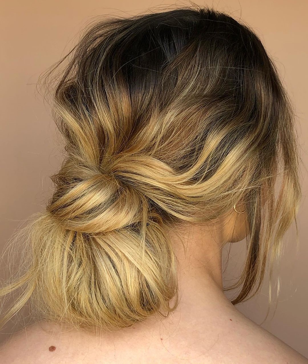 Messy Looped Ponytail Updo