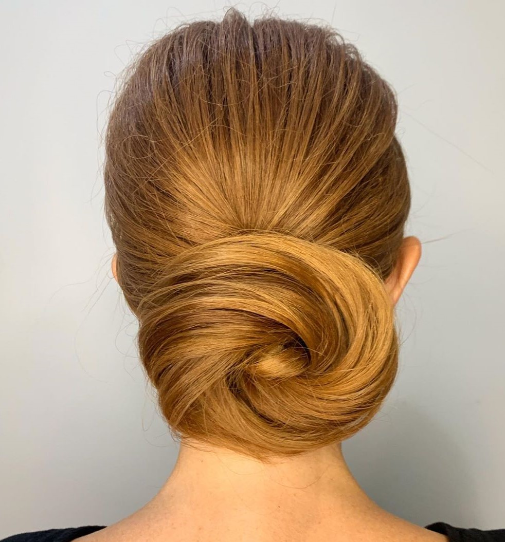 Low Snail Bun Updo