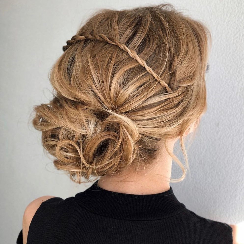 Cute Curly Updo with a Twist