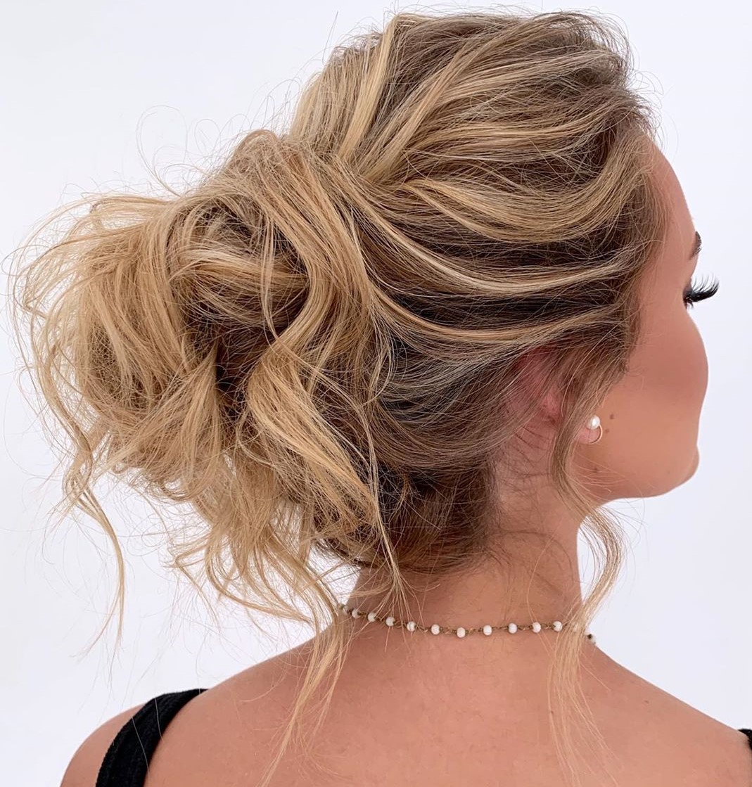 Messy Curly French Twist Updo