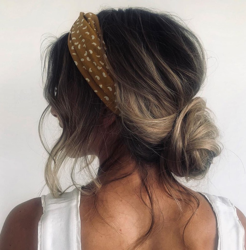 Messy Bun Updo with a Headband