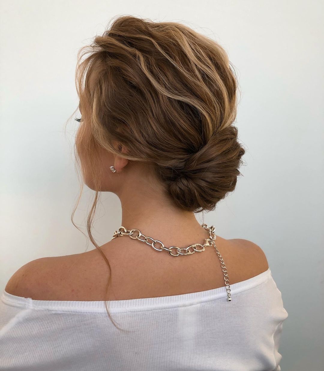 Low Twisted Bun Updo