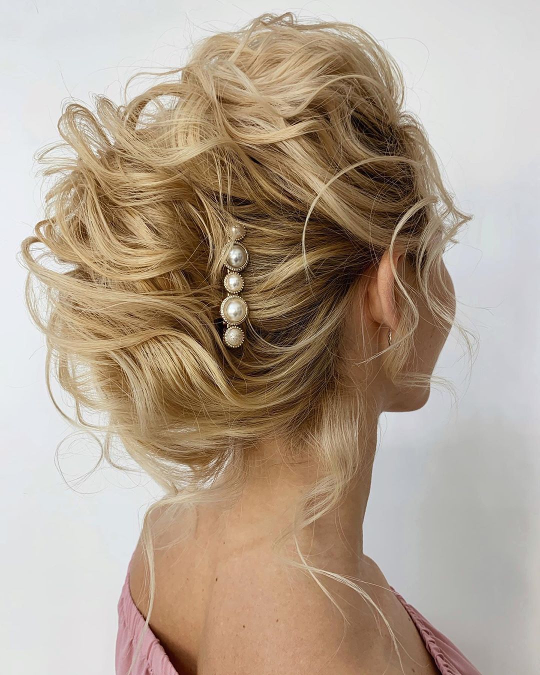 Wavy French Roll Updo