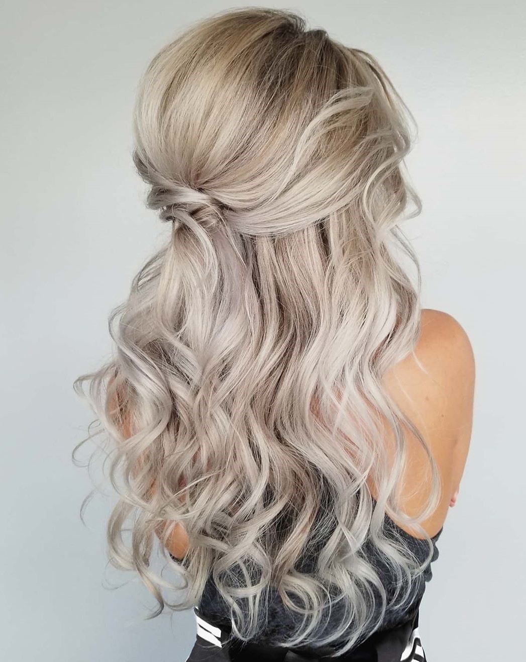 Long Hair Half Updo