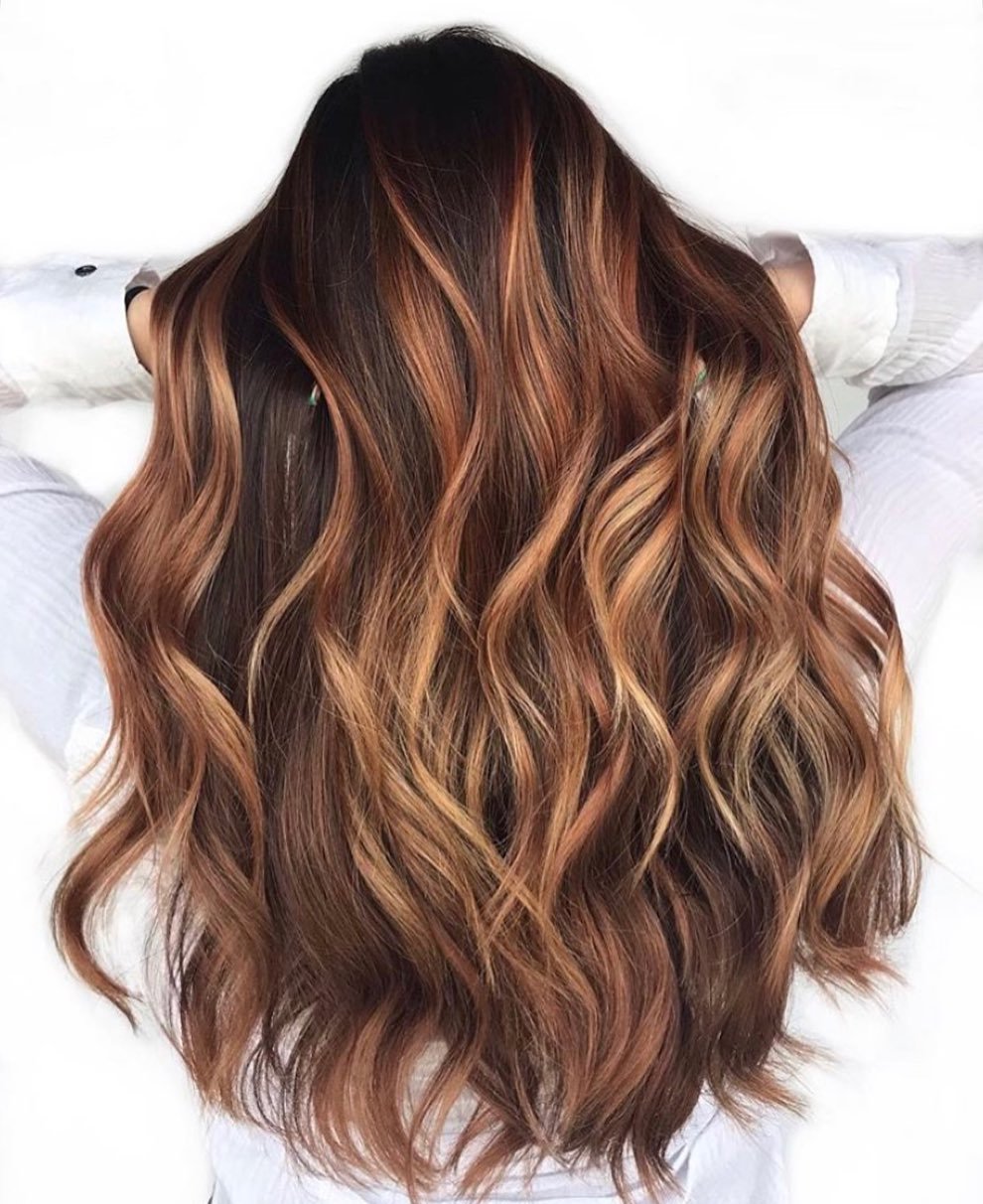 Caramel Haarfarbe Idee für braunes Haar