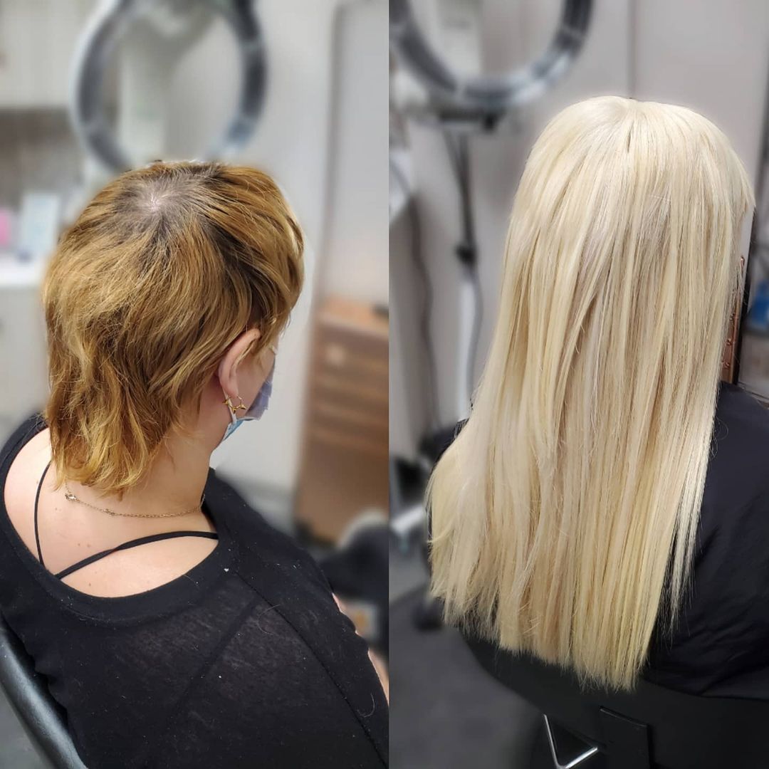 hair extensions in short hair