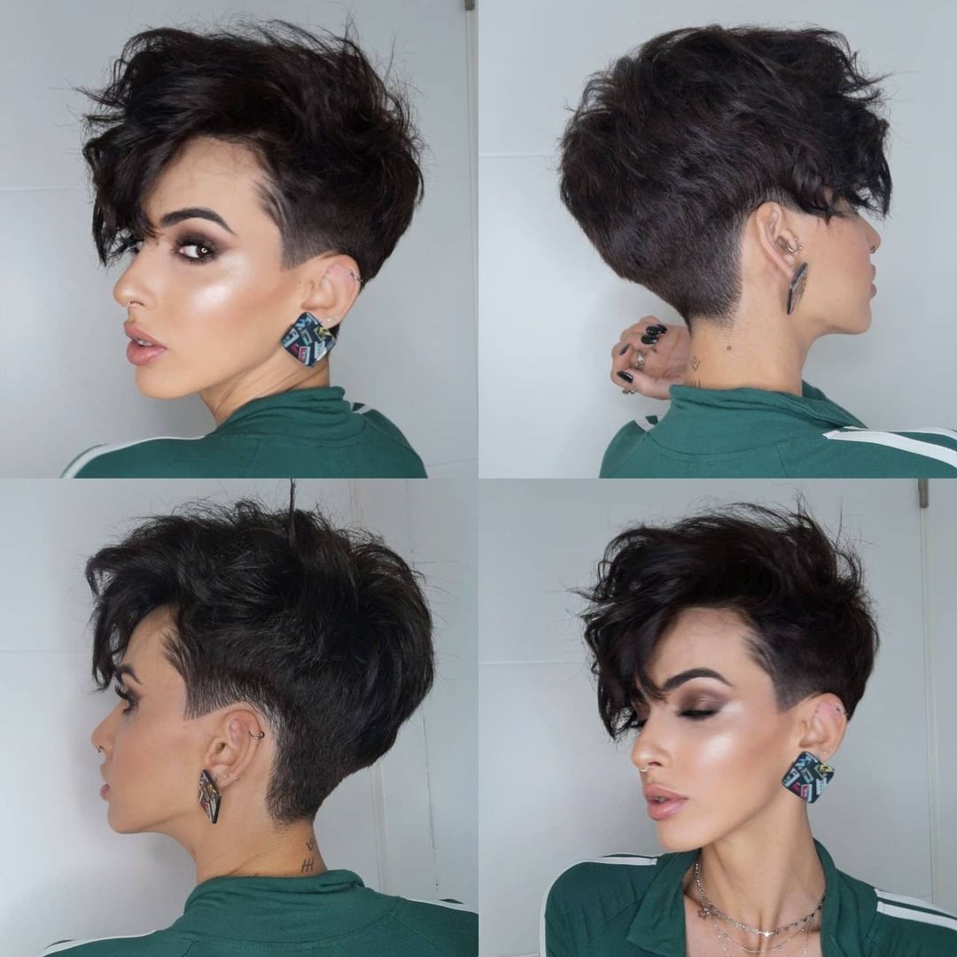 Asymmetrische Pixie mit Wellen