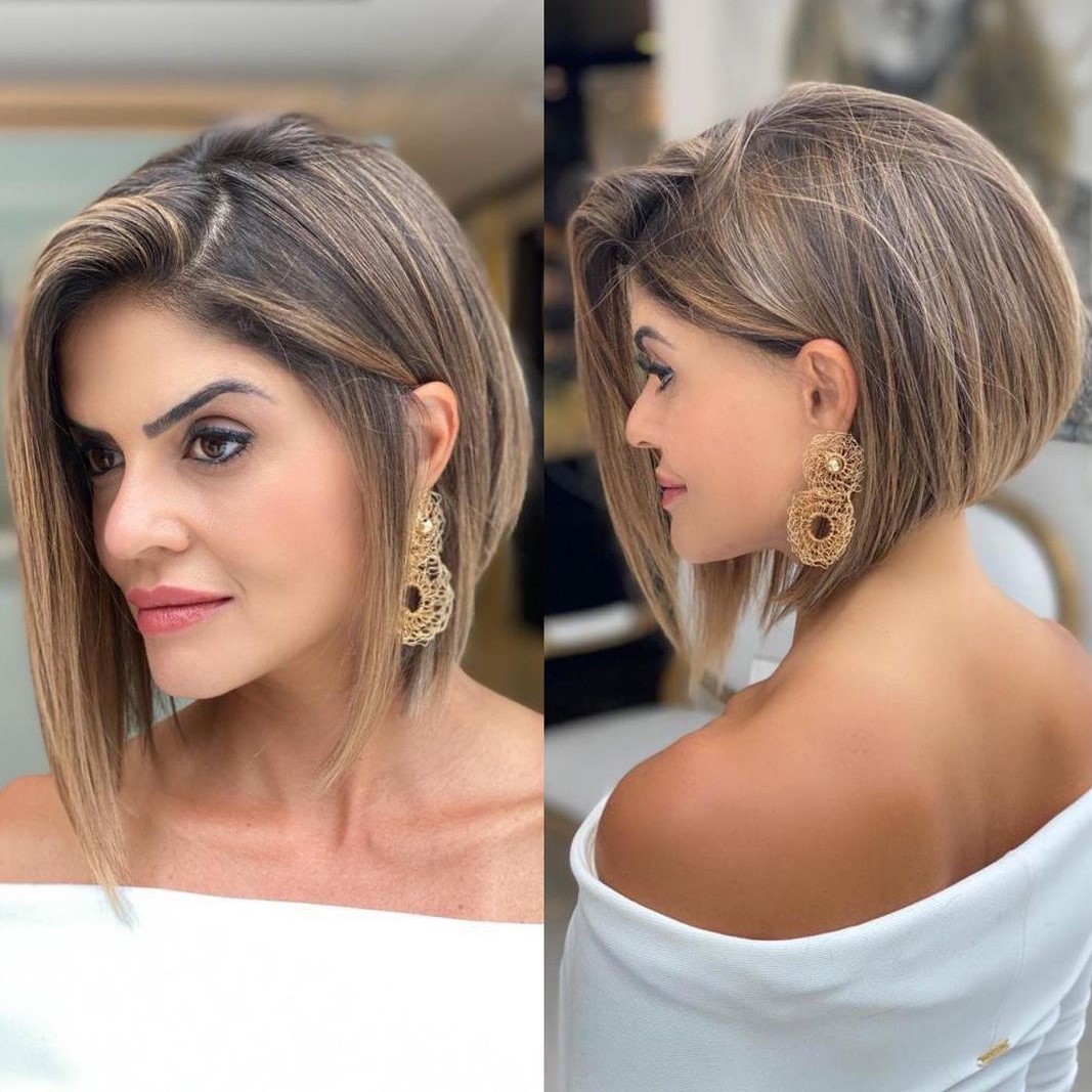 Corte Asimétrico Apilado para Cabello Fino