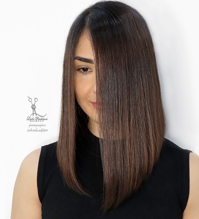  Lob A-Line Asymétrique sans Frange 