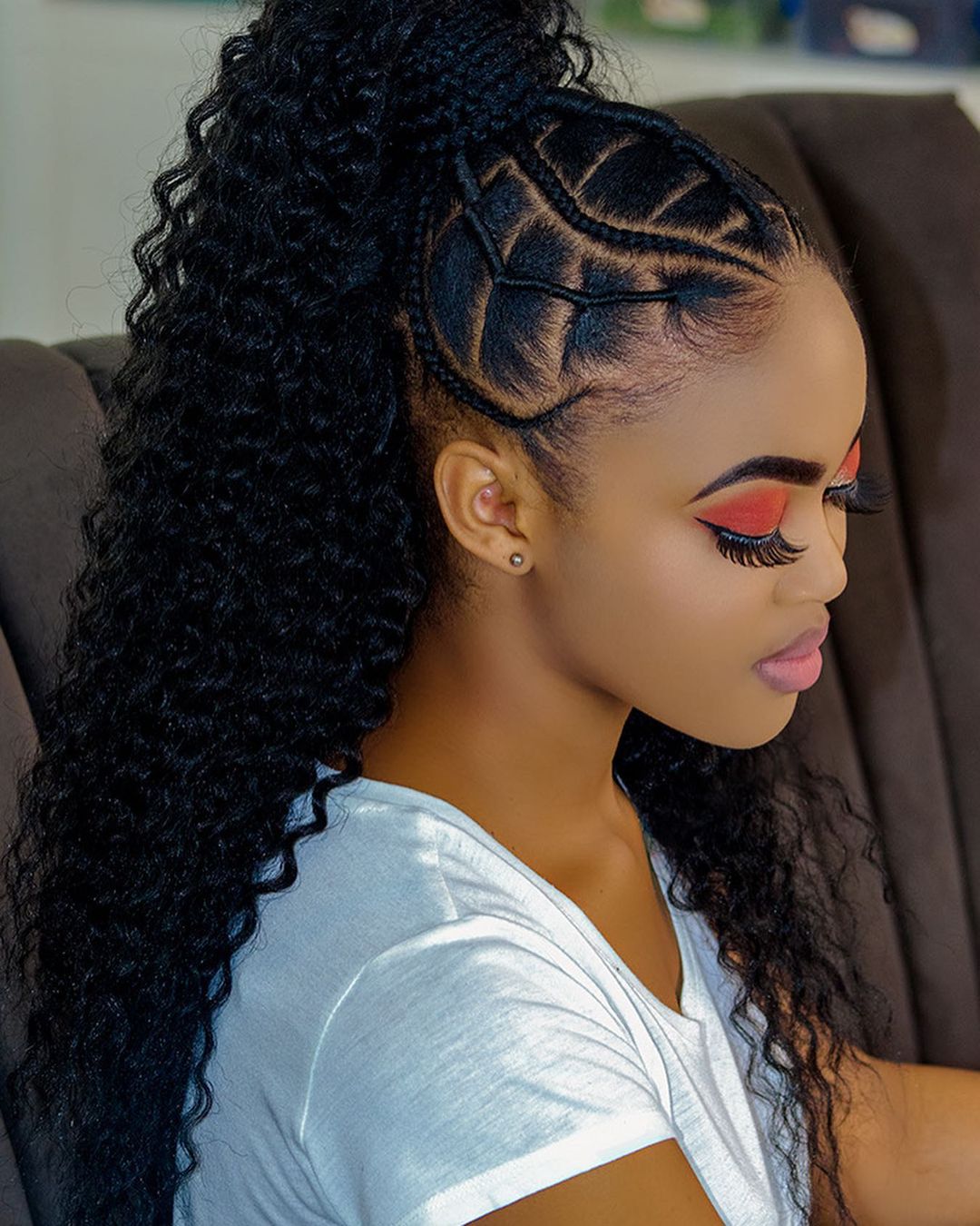 Double braided ponytail . summer hairstyles for black women on blow-dried  hair - YouTube