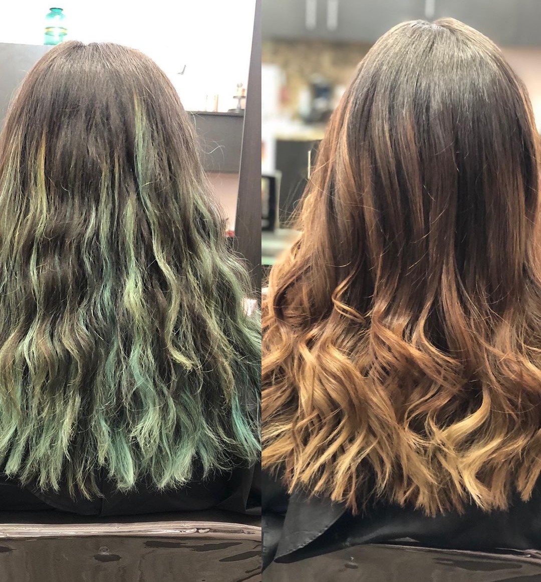  como consertar o cabelo verde 