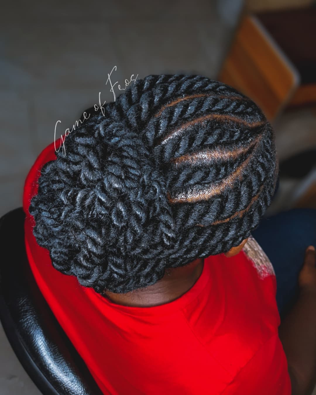 Updo with Natural Twists