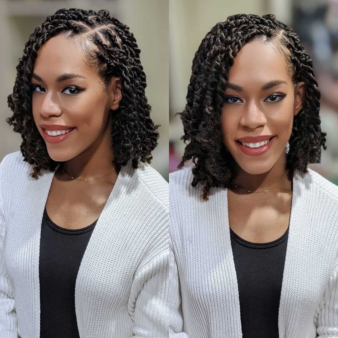 Neck-Length Twists Bob Hairstyle