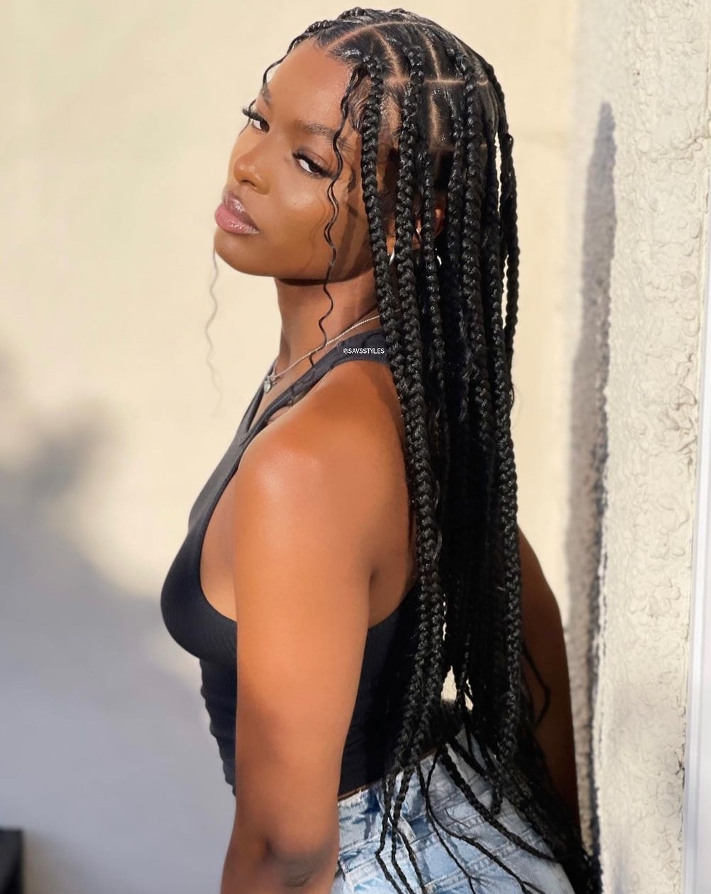 30 Ideas of Medium Box Braids That Really Stun - Hair Adviser 30 Ideas of Medium Box Braids That Really Stun - Hair Adviser