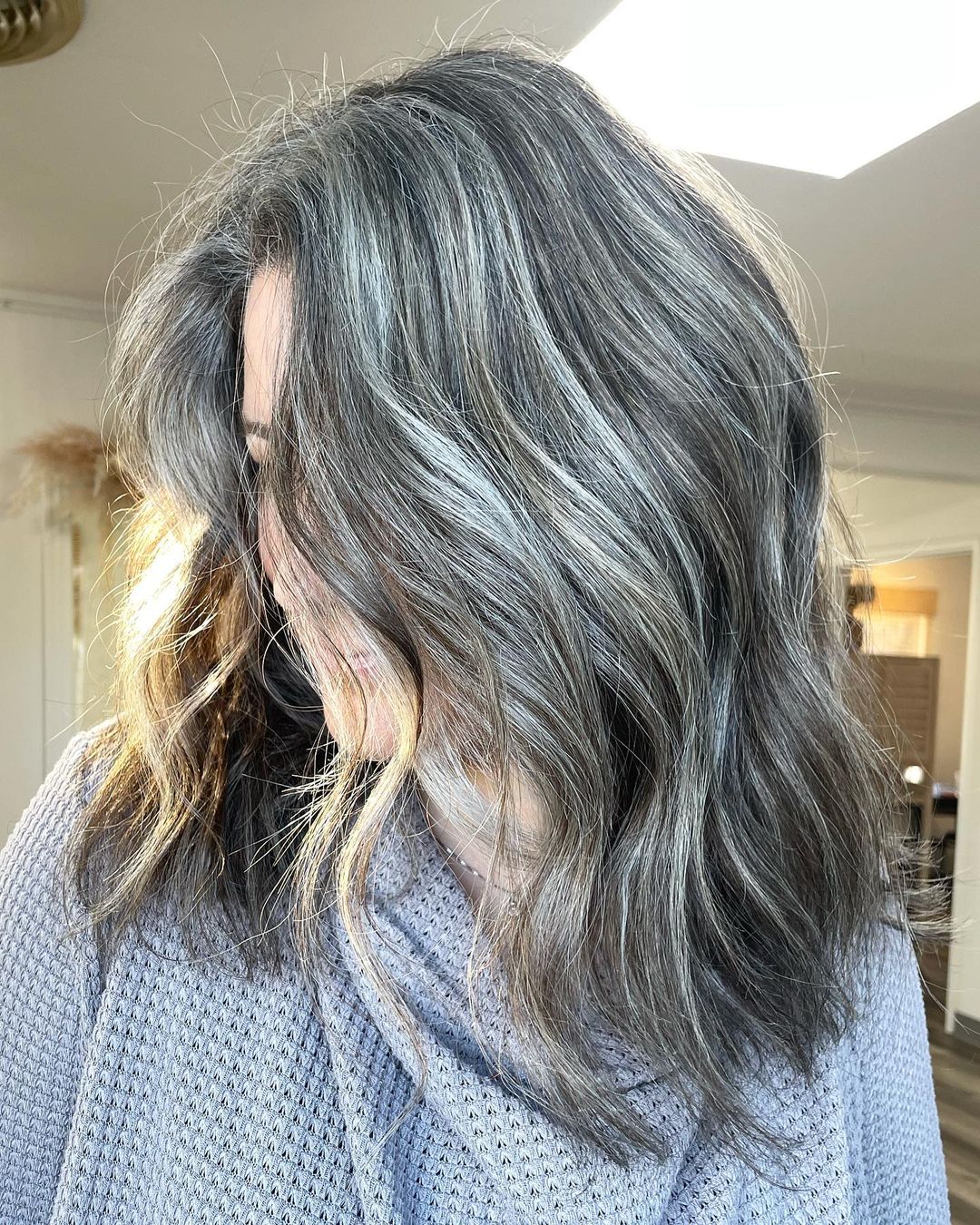 30 Coolest Ideas on Gray Blending for Dark Hair - Hair Adviser