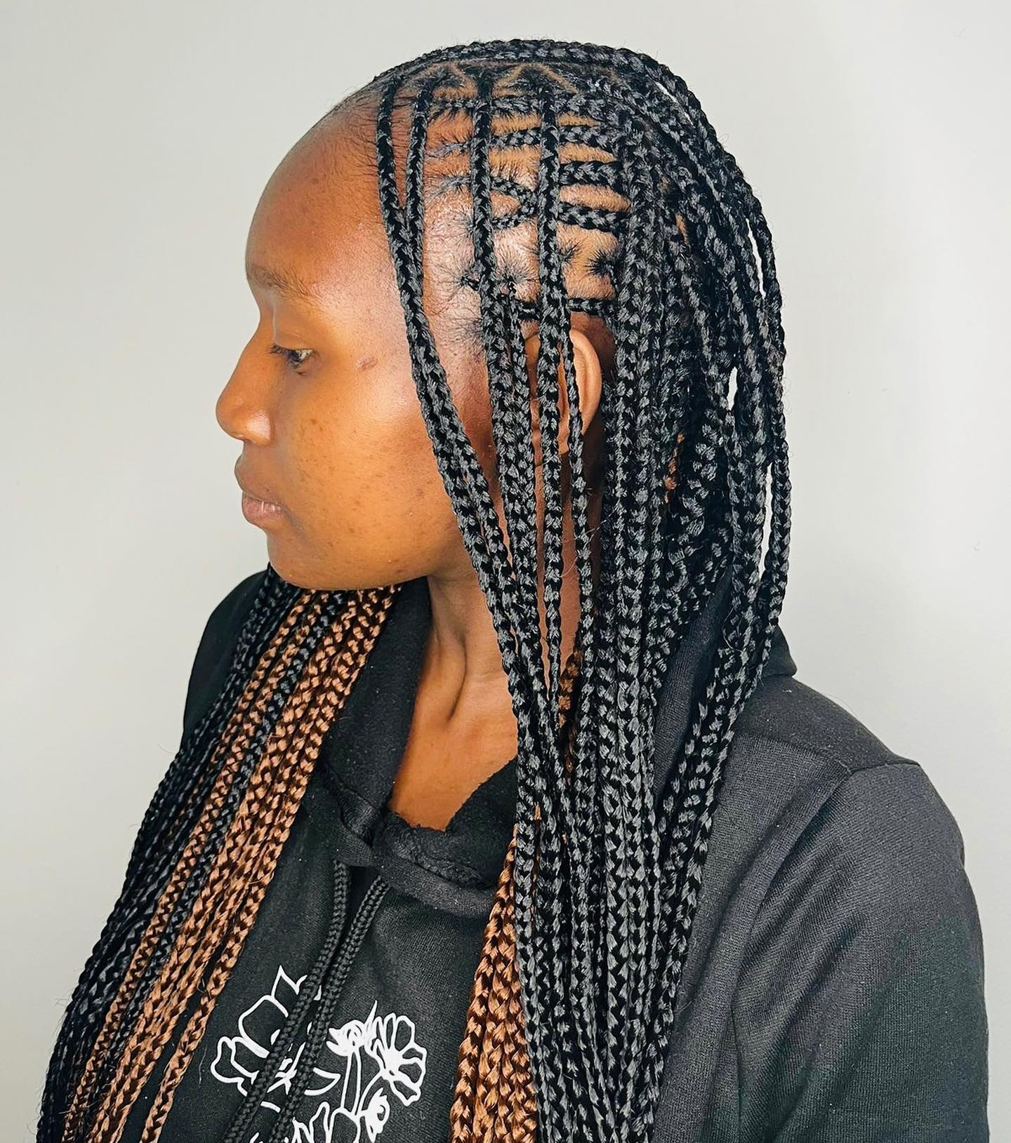 Long Flowy Black Braid Extensions